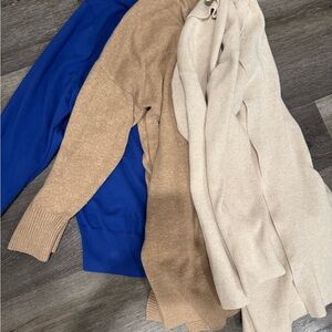 Lot of 3 cardigans loft and lands end